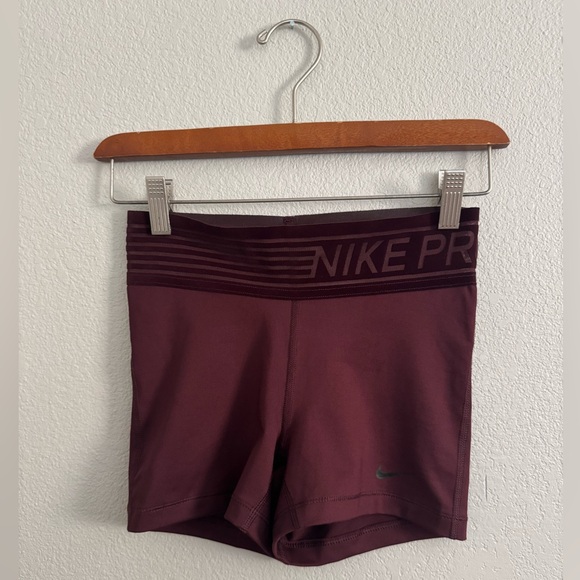 Nike Pro maroon spandex shorts - Picture 1 of 4